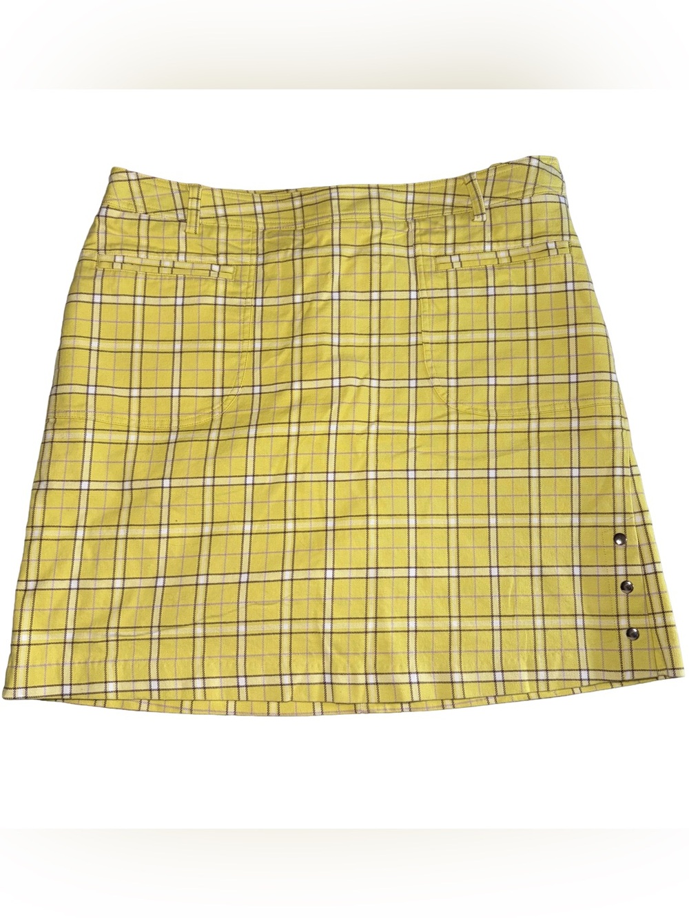 Vintage Yellow Plaid Mini Golf Skirt/Skort Women’s 6